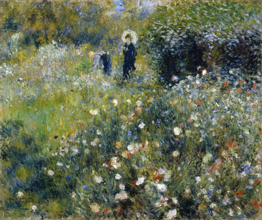 Woman with a Parasol in a Garden (1875)